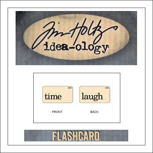 Advantus Idea-ology Elementary Mini Flash Card Time and Laugh by Tim Holtz