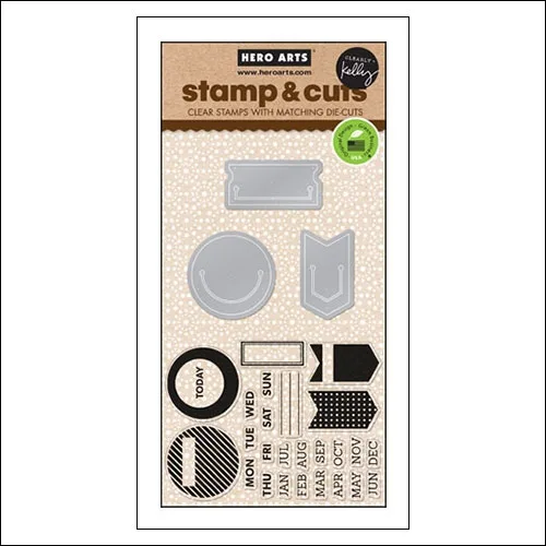 Hero Arts Kellys Planner Clips Stamp and Cut Clearly Kelly Collection by Kelly Purkey