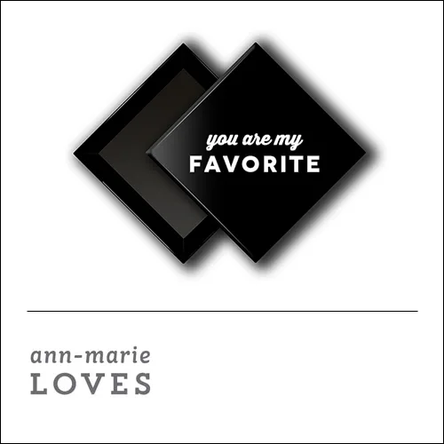 Scrapbook and More 1 inch Diamond Flair Badge Button Black You Are My Favorite by Ann-Marie Loves