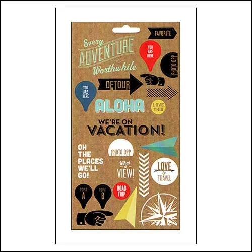 Me and My Big Ideas Mambi Sticks Paper Stickers Sheet We Are On Vacation