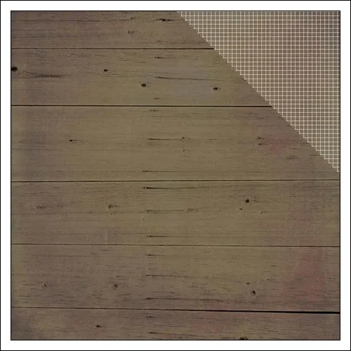 Simple Stories Paper Sheet Simple Basics Brown Wood and Grid Summer Vibes Collection