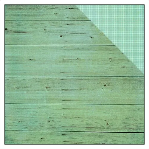 Simple Stories Paper Sheet Simple Basics Teal Wood and Grid Summer Vibes Collection