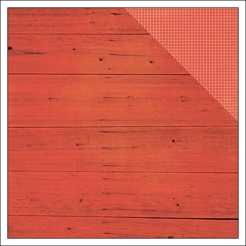 Simple Stories Paper Sheet Simple Basics Red Wood and Grid Summer Vibes Collection