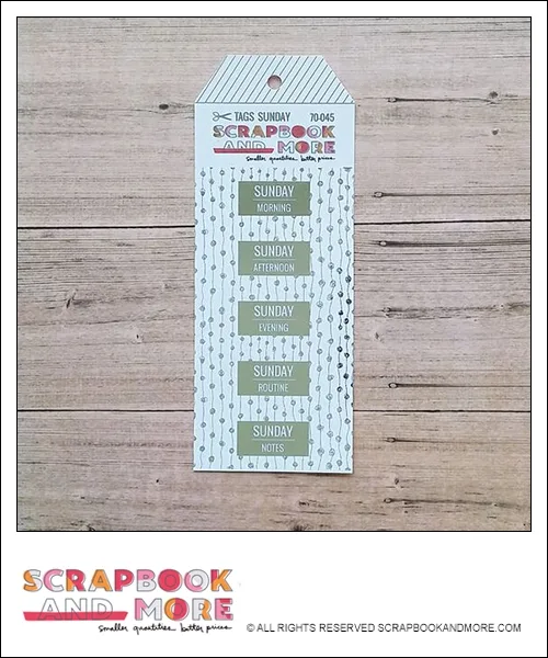 Scrapbook and More Exclusive Cardstock Cut Tags Sunday Dotted Garland Silver Foil
