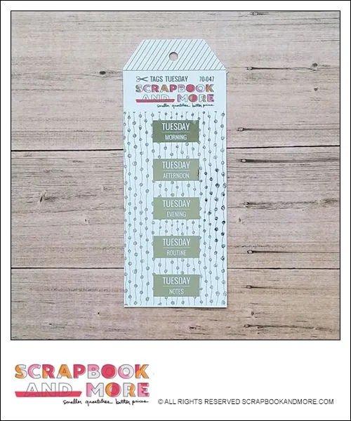 Scrapbook and More Exclusive Cardstock Cut Tags Tuesday Dotted Garland Silver Foil