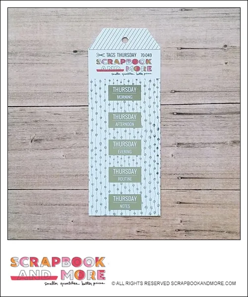 Scrapbook and More Exclusive Cardstock Cut Tags Thursday Dotted Garland Silver Foil