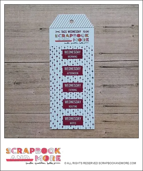 Scrapbook and More Exclusive Cardstock Cut Tags Wednesday Dotted Garland Hot Pink Foil