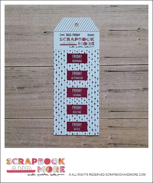 Scrapbook and More Exclusive Cardstock Cut Tags Friday Dotted Garland Hot Pink Foil