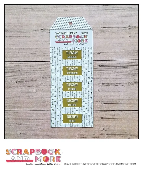 Scrapbook and More Exclusive Cardstock Cut Tags Tuesday Dotted Garland Gold Foil