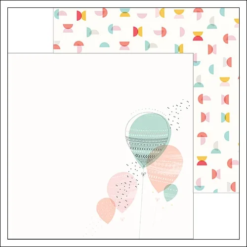 Pinkfresh Studio Paper Sheet Balloon and Semi Circle Happy Things Collection