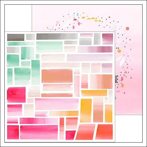 Pinkfresh Studio Paper Sheet Ombre Mosaic and Confetti Circle Happy Things Collection