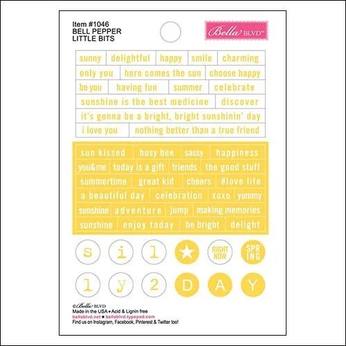 Bella Blvd Little Bits Cardstock Stickers Bell Pepper Just Add Color Collection