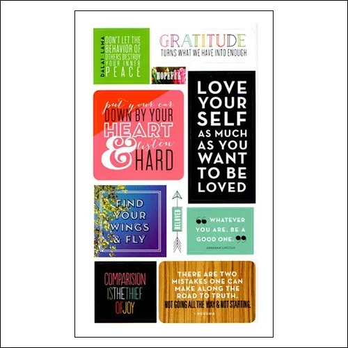 Me and My Big Ideas Mambi Sticks Sticker Sheet Love Yourself