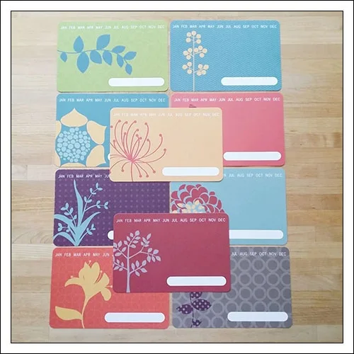 American Crafts Project Life 4×6 inches Decorative Journaling Cards Months
