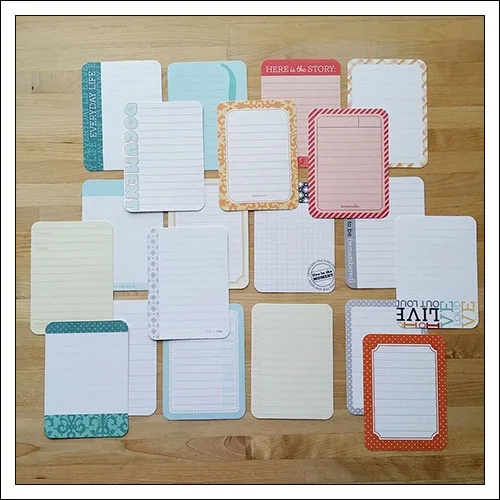 American Crafts Project Life 3×4 inches Journaling Cards Clementine Edition