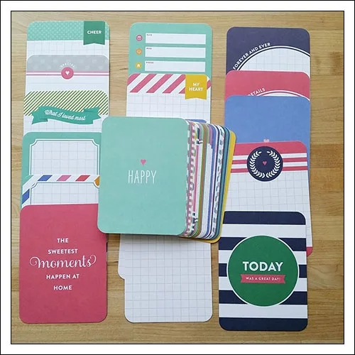 American Crafts Project Life 3x4 inches Core Kit Cards Set Strawberry Edition Collection by Emily Ley