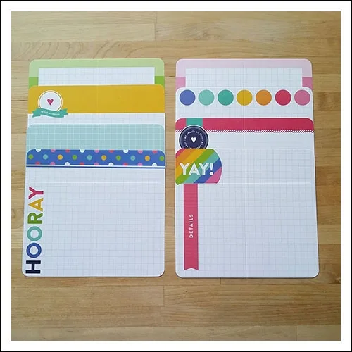 American Crafts Project Life 4x6 inches Core Kit Bi-Fold Cards Set Strawberry Edition Collection by Emily Ley