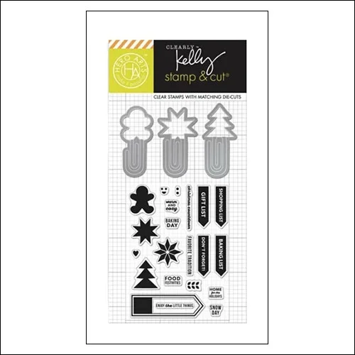 Hero Arts Kellys Holdiday Clips Stamp and Cut Clearly Kelly Collection by Kelly Purkey