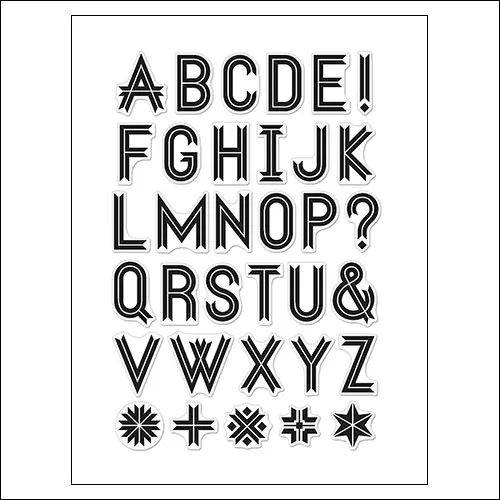Hero Arts Ribbon Letters Clear Stamps by Lia Griffith