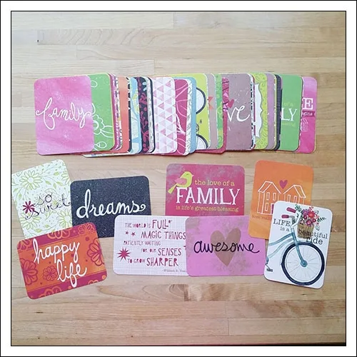 American Crafts Project Life 3x4 inches Core Kit Cards Set Bloom Edition Collection by Jennifer Wambach