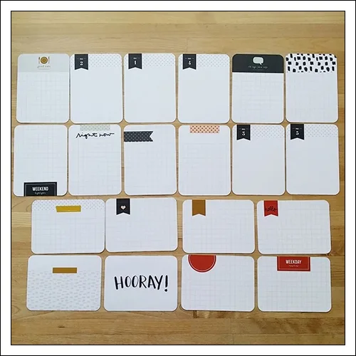 American Crafts Project Life 3x4 inches Core Kit Cards Set Everyday Edition Collection by Liz Tamanaha