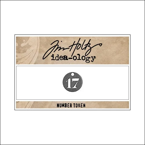 Idea-ology Number Token Cut Out Number 17 by Tim Holtz