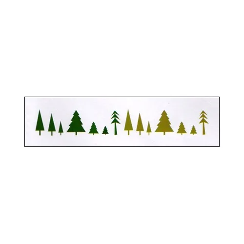 American Crafts Bits Wood Veneer Trees Green Holiday