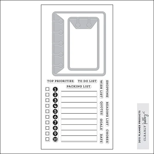 Hero Arts Kellys To Do List Stamp and Cut 2015 Planner Products Collection by Kelly Purkey