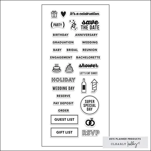 Hero Arts Clear Stamps Kellys Occasion Planner 2015 Planner Products Collection by Kelly Purkey