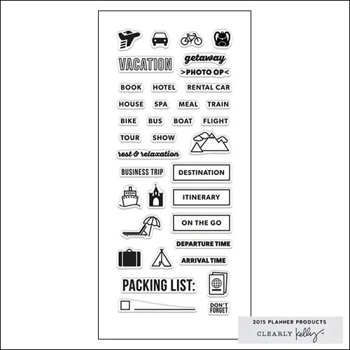 Hero Arts Clear Stamps Kellys Travel Planner 2015 Planner Products Collection by Kelly Purkey