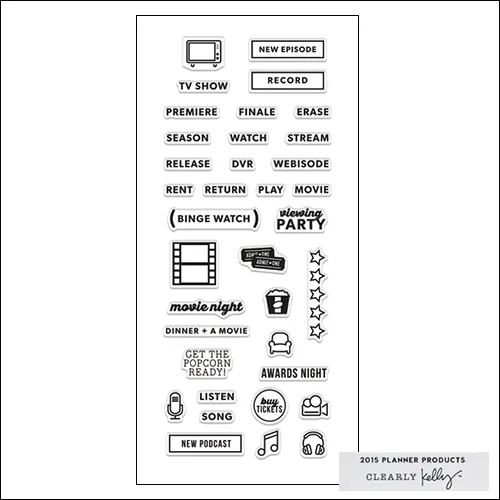 Hero Arts Clear Stamps Kellys TV Planner 2015 Planner Products Collection by Kelly Purkey