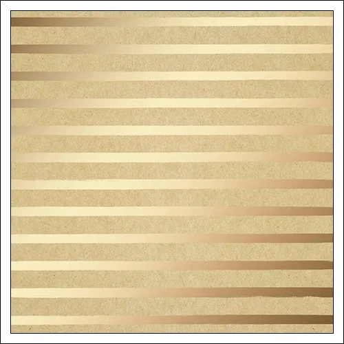 American Crafts Specialty Paper Kraft Sheet Gold Foil Stripes Inspect Finders Keepers Collection by Amy Tangerine