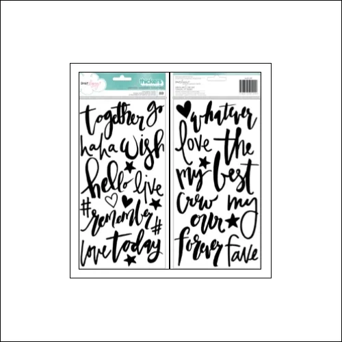 American Crafts Thicker Stickers Snapshots Phrases Black Foam Documentary Collection by Dear Lizzy