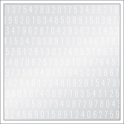 American Crafts Vellum Paper Sheet White Numbers DIY Shop 3 Collection