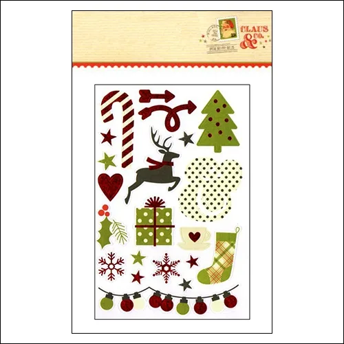 Simple Stories Sticker Sheet Christmas Claus and Co Collection