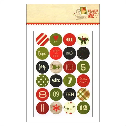 Simple Stories Sticker Sheet Christmas Claus and Co Collection