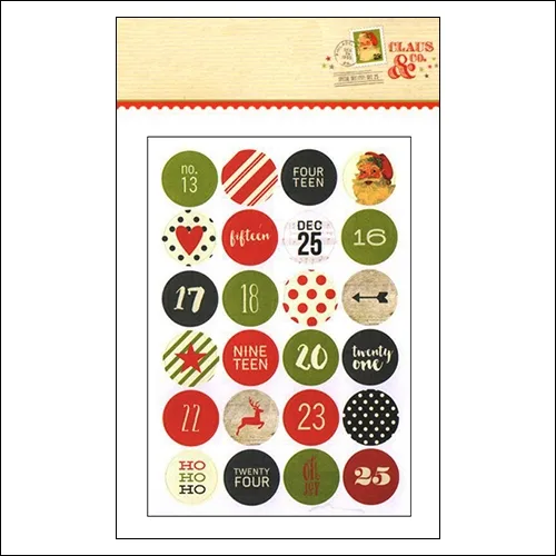 Simple Stories Sticker Sheet Christmas Claus and Co Collection