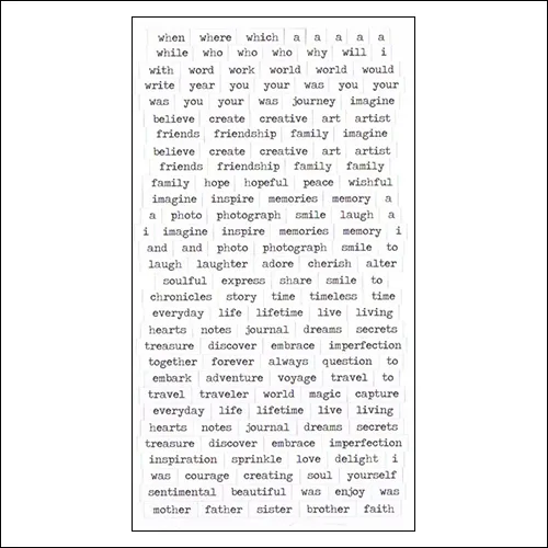 Advantus ChitChat Cardstock Sticker Sheet White Verbiages by Tim Holtz Idea-ology