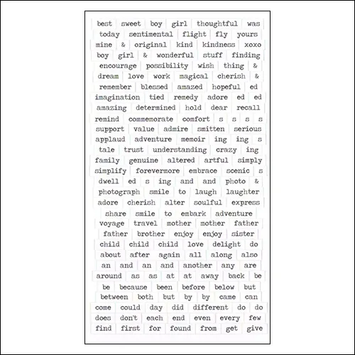 Advantus ChitChat Cardstock Sticker Sheet White Verbiages by Tim Holtz Idea-ology