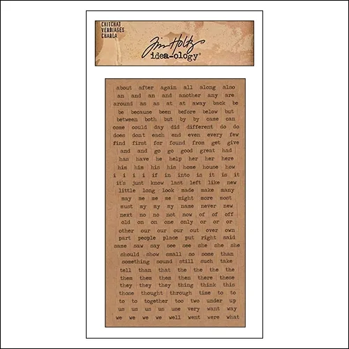 Advantus ChitChat Cardstock Sticker Sheet Kraft Verbiages by Tim Holtz Idea-ology