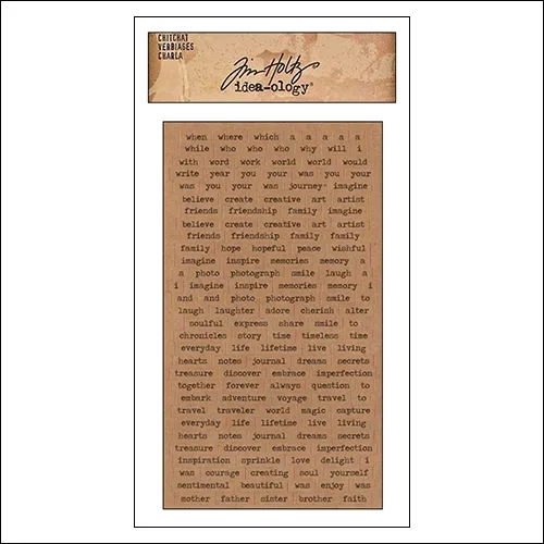 Advantus ChitChat Cardstock Sticker Sheet Kraft Verbiages by Tim Holtz Idea-ology