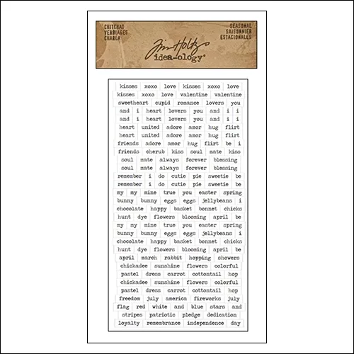 Advantus ChitChat Cardstock Sticker Sheet White Seasonal by Tim Holtz Idea-ology