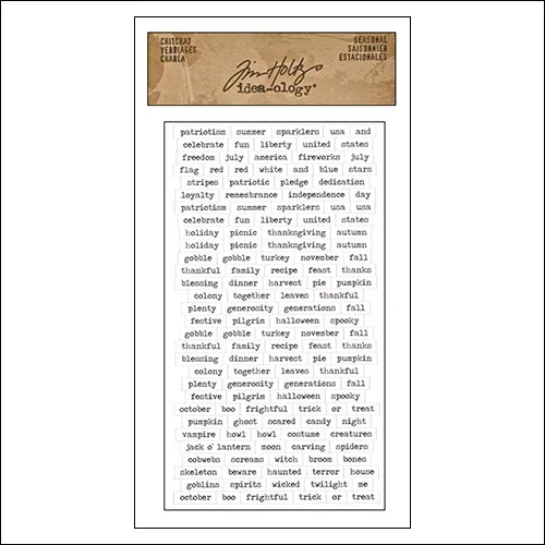 Advantus ChitChat Cardstock Sticker Sheet White Seasonal by Tim Holtz Idea-ology