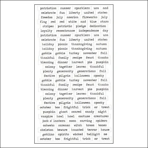Advantus ChitChat Cardstock Sticker Sheet White Seasonal by Tim Holtz Idea-ology