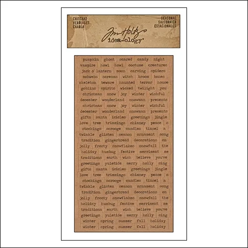 Advantus ChitChat Cardstock Sticker Sheet Kraft Seasonal by Tim Holtz Idea-ology