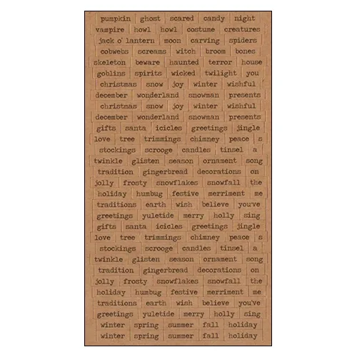 Advantus ChitChat Cardstock Sticker Sheet Kraft Seasonal by Tim Holtz Idea-ology