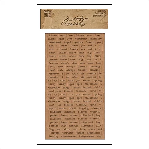 Advantus ChitChat Cardstock Sticker Sheet Kraft Seasonal by Tim Holtz Idea-ology