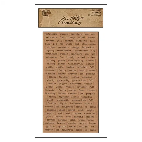 Advantus ChitChat Cardstock Sticker Sheet Kraft Seasonal by Tim Holtz Idea-ology