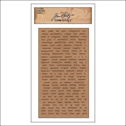 Advantus ChitChat Cardstock Sticker Sheet Kraft Verbiages by Tim Holtz Idea-ology