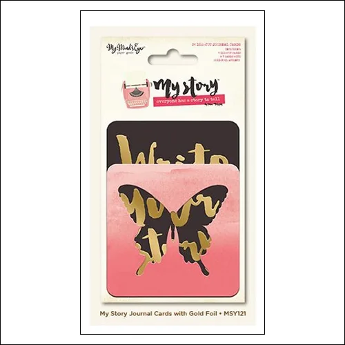 My Minds Eye Die Cuts Journaling Cards Gold Foil Accents My Story Collection by Dani Mogstad